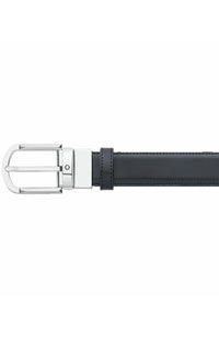 Montblanc Horseshoe buckle black/brown 30 mm reversible leather belt Palladium