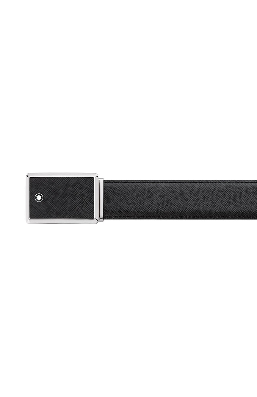 Montblanc Black 30 mm leather belt Safiano