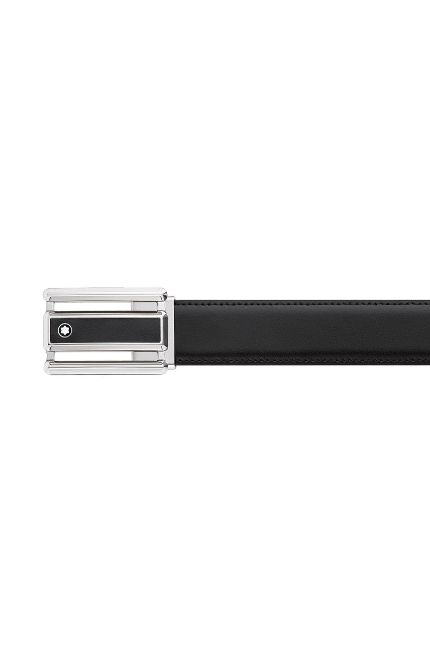 Montblanc Black/brown 30 mm reversible leather belt Cut Out