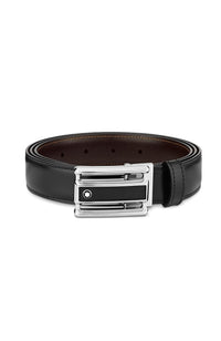 Montblanc Black/brown 30 mm reversible leather belt Cut Out