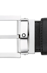 Montblanc Black 35 mm leather belt Rectangular