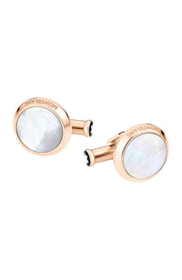 Montblanc Cufflinks round steel Rose Gold PVD