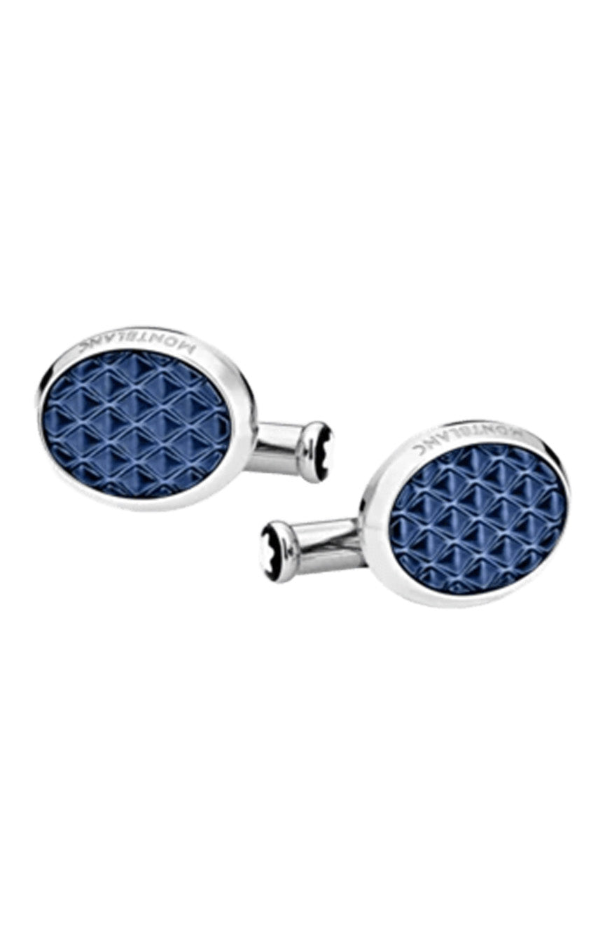 Montblanc Meisterstuck Oval Cufflinks in Steel Lacquer