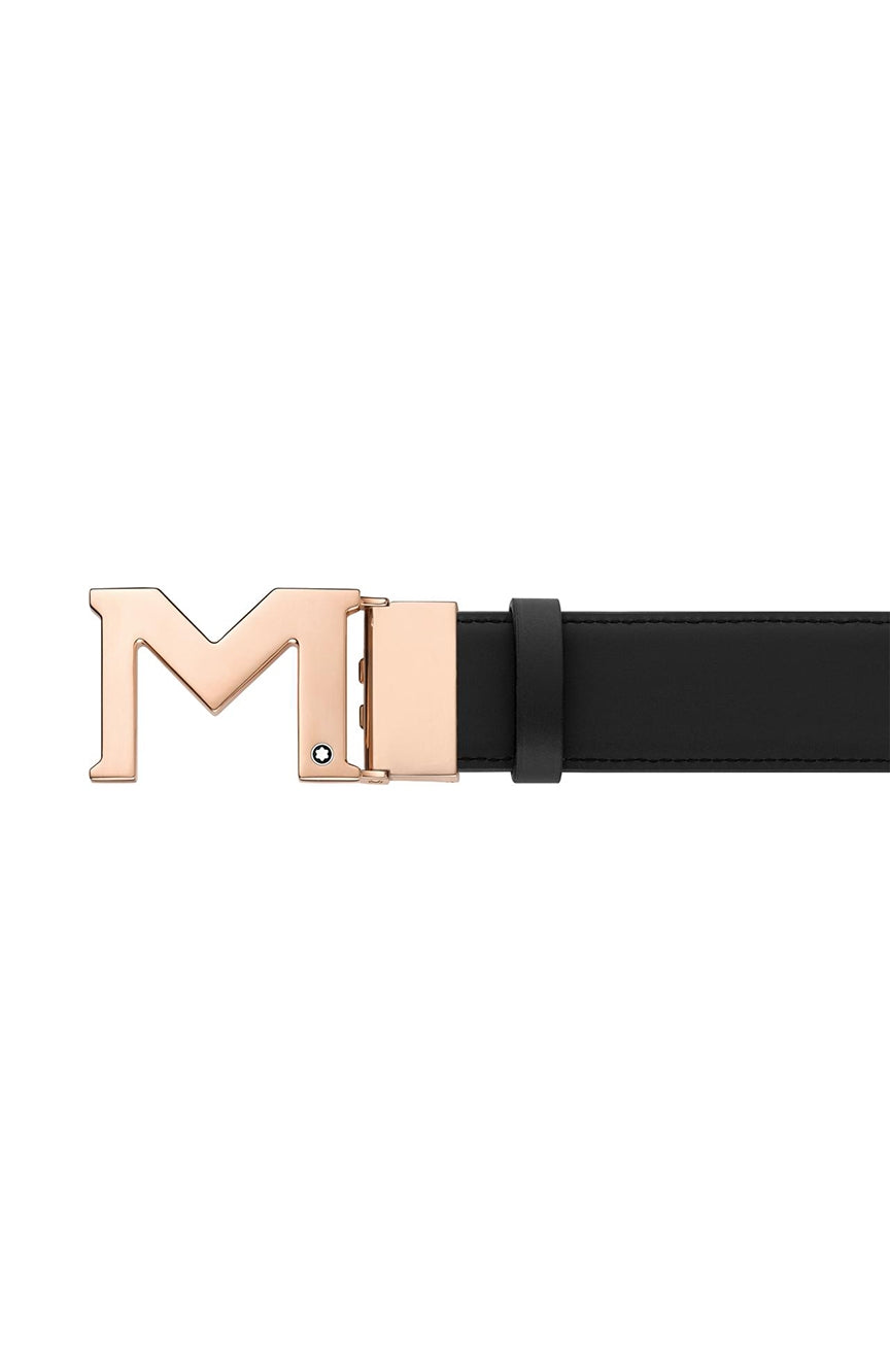 Montblanc Medium Buckle Rose Gold Coated Belt
