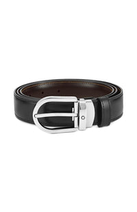 Montblanc Horseshoe buckle black/brown 30 mm reversible leather