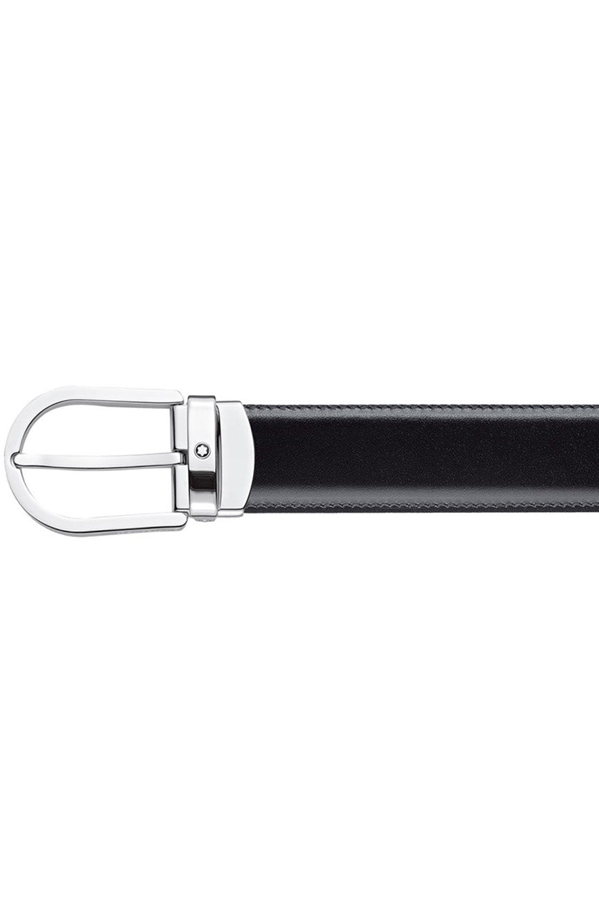 Montblanc Horseshoe buckle black/brown 30 mm reversible leather