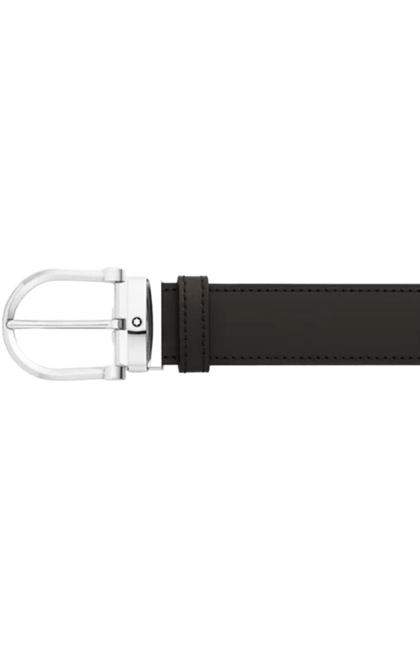 Montblanc Horseshoe buckle black/brown 35 mm reversible leather belt
