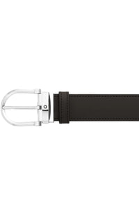 Montblanc Horseshoe buckle black/brown 35 mm reversible leather belt