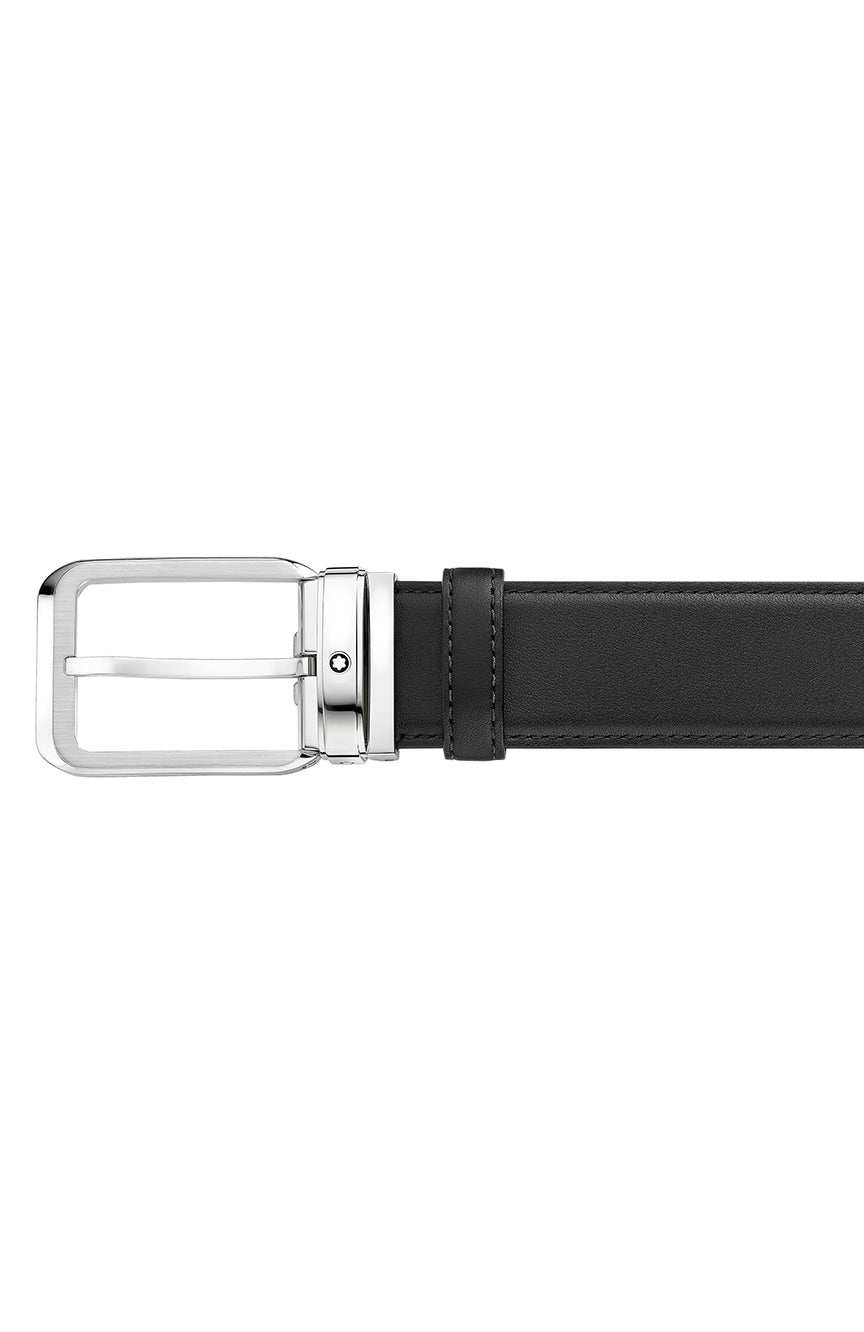 Montblanc Black 35 mm leather belt
