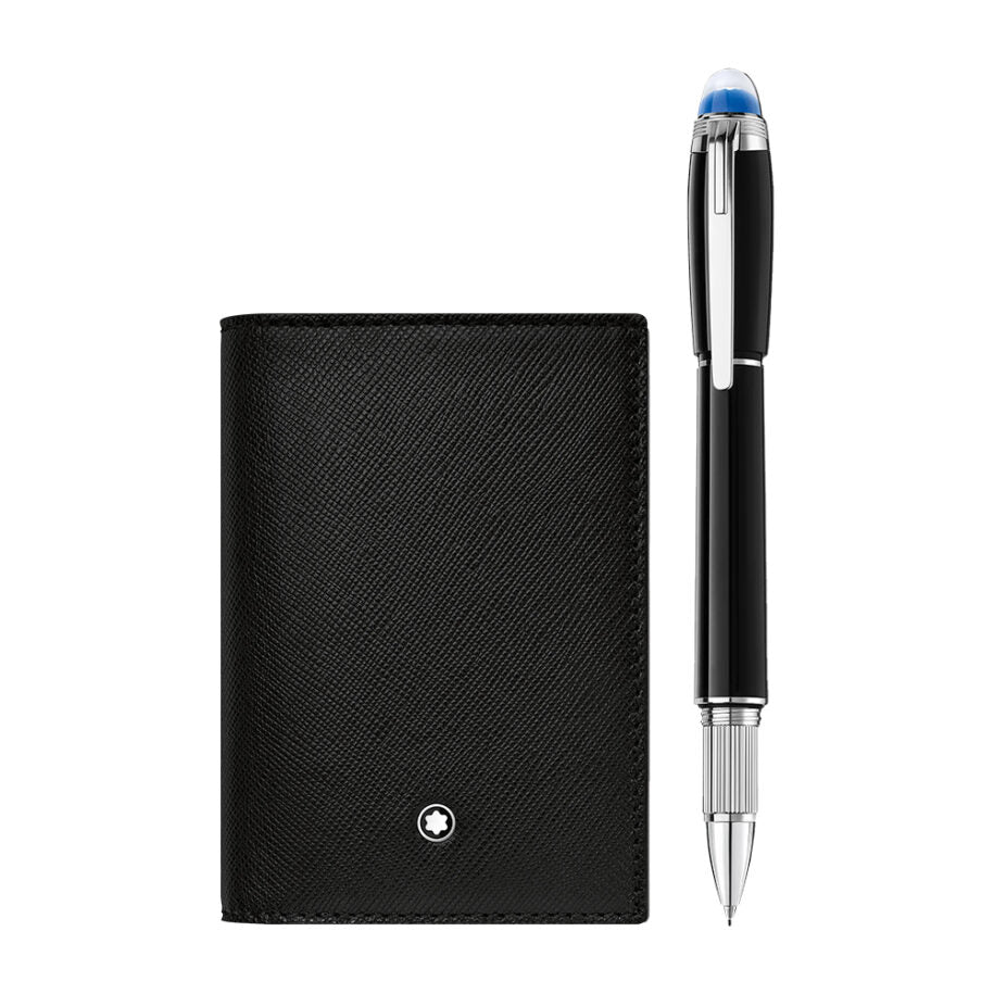 Montblanc Set with Starwalker Fine Liner Pen and Montblanc Sartorial business card holder