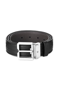 Montblanc Black 35 mm leather belt Square