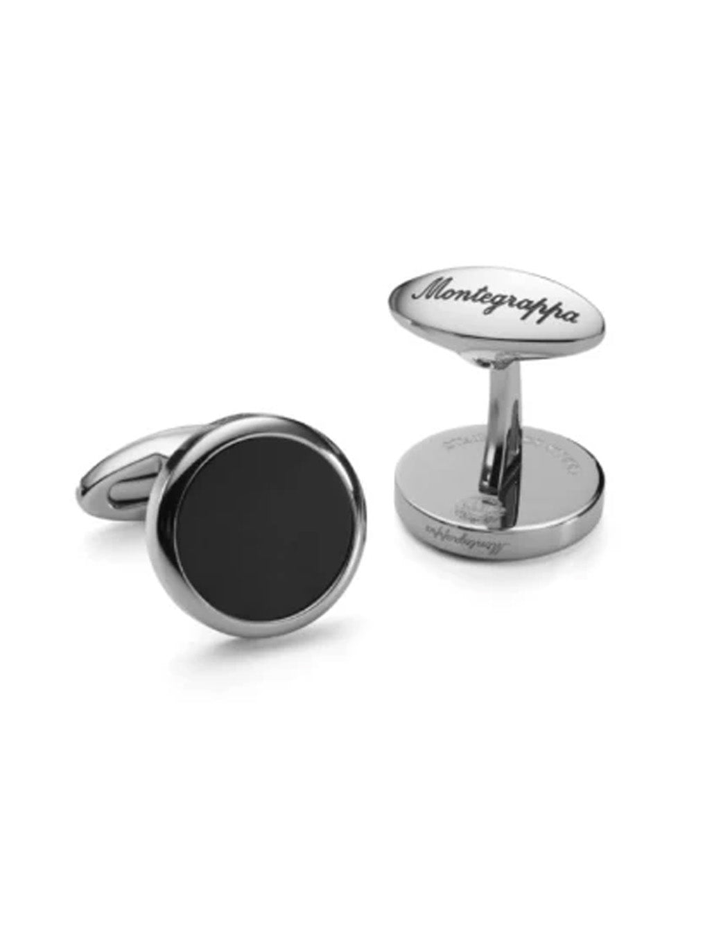 Montegrappa Classico Cufflinks, IP Gun Metal,Black