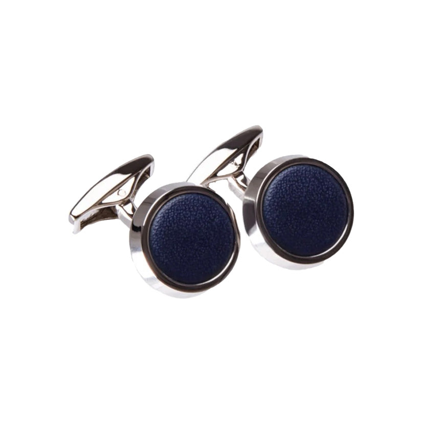 Ettinger Lifestyle Round Cufflinks Navy