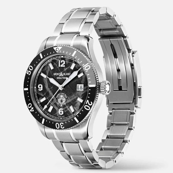 Montblanc 1858 Iced Sea Automatic Date Black Dial