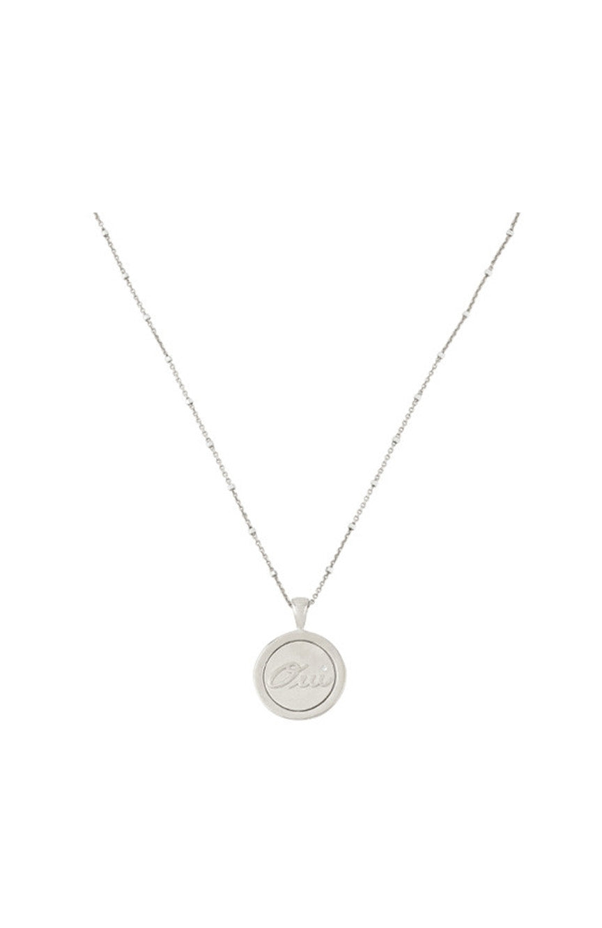 Babette Wasserman Twisting Oui Non Necklace, Silver