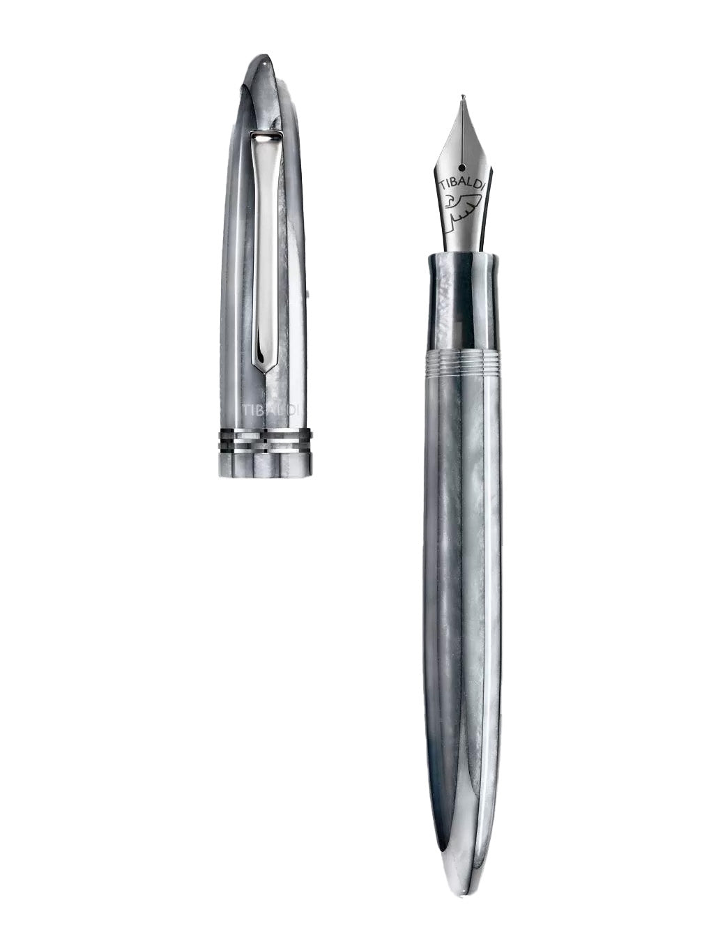 Tibaldi Pearl Mist Resin Fountain Pen With Palladium Trim