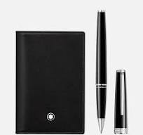 Montblanc Set Rollerball Pix Black + Mst Bch Black