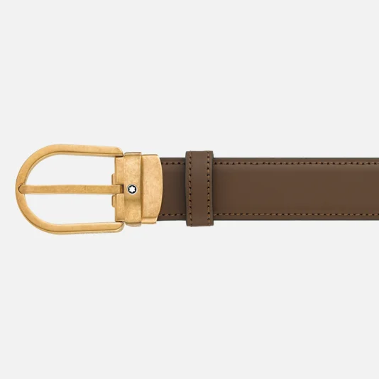 Montblanc Horseshoe buckle brown 30 mm leather belt