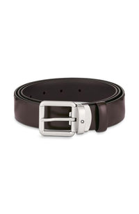 Montblanc Brushed brown 30 mm leather belt