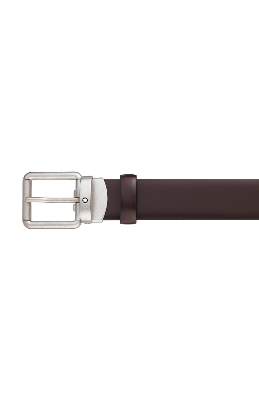Montblanc Brushed brown 30 mm leather belt