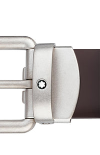 Montblanc Brushed brown 30 mm leather belt