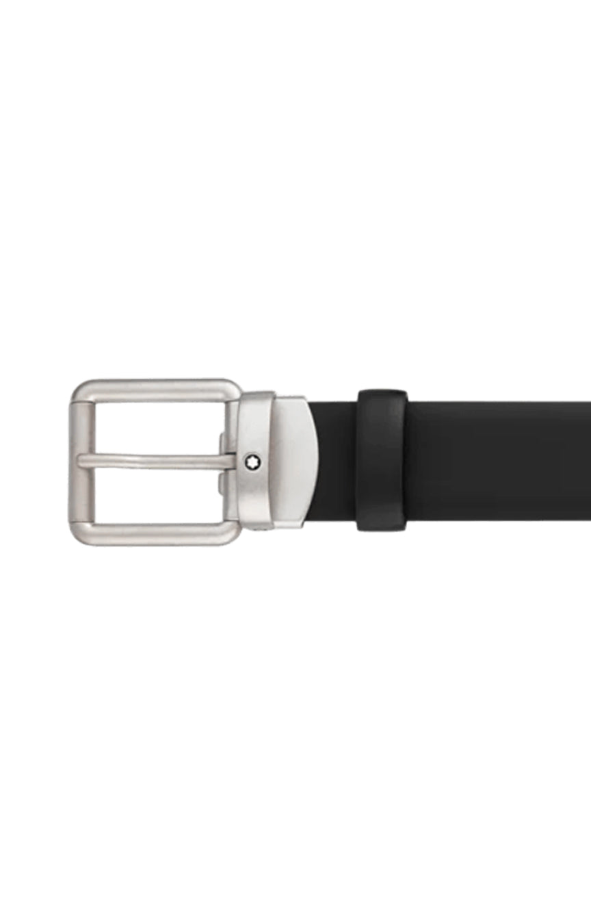 Montblanc Black 30 mm leather belt