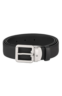 Montblanc Black 30 mm leather belt