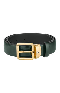 Montblanc Brushed green 30 mm leather belt