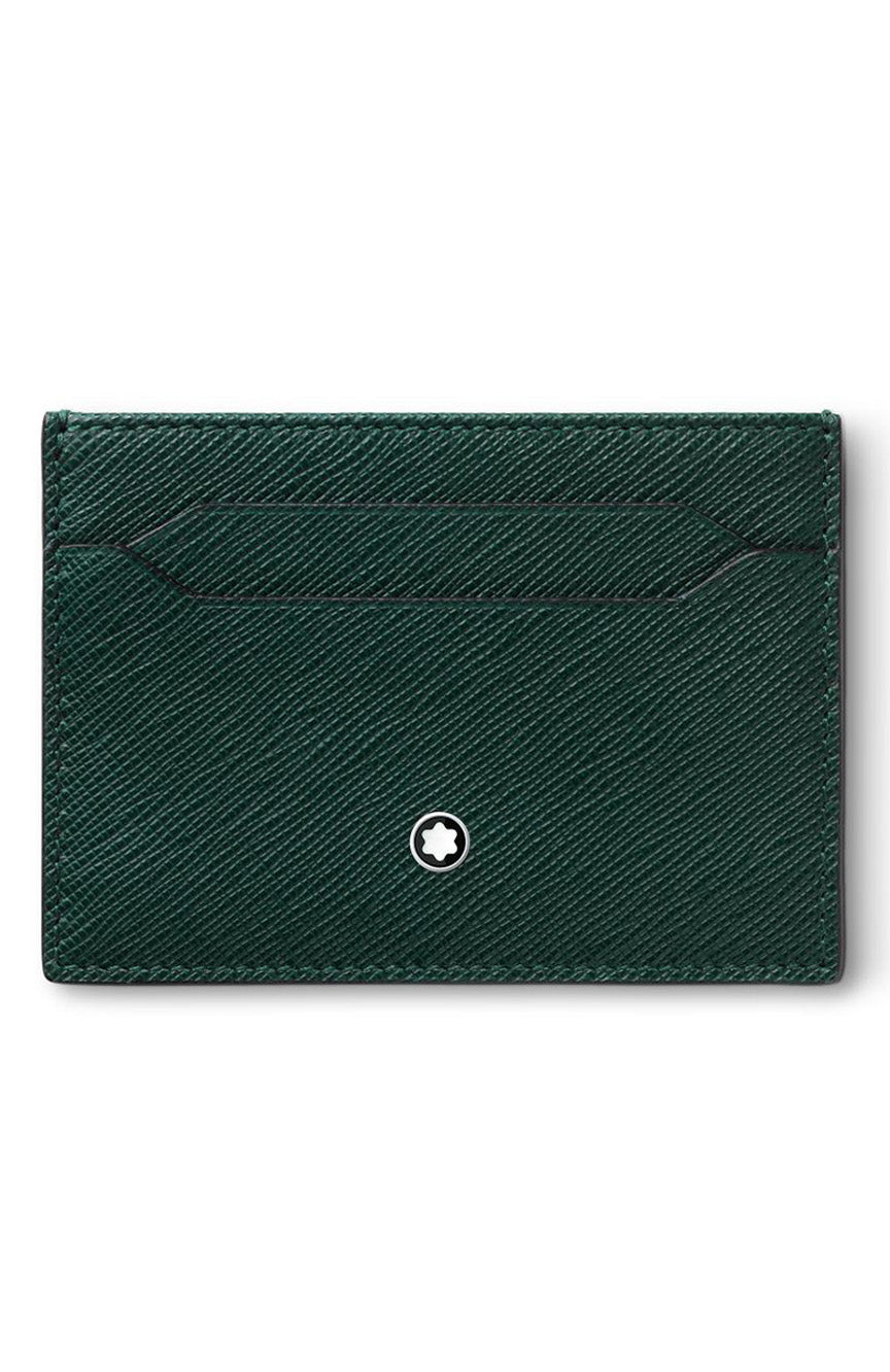 حامل بطاقات Montblanc Sartorial 5cc باللون الأخضر البريطاني
