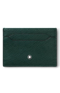 حامل بطاقات Montblanc Sartorial 5cc باللون الأخضر البريطاني
