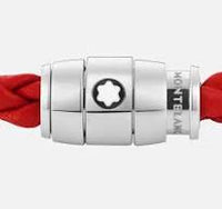 Montblanc Bracelet Red rings Leather & Steel, 60