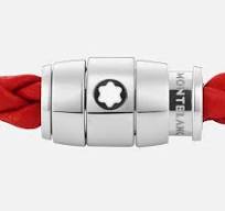 Montblanc Bracelet Red rings Leather & Steel, 60
