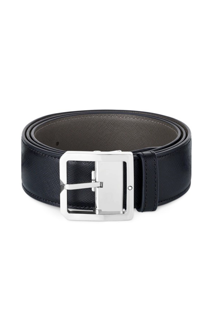 Montblanc Black/Grey 40 mm reversible leather belt
