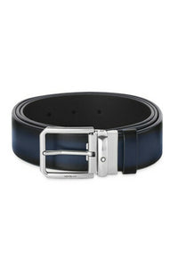 Montblanc 35 mm Leather Pin Buckle Belt Blue