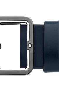 Montblanc Blue/grey 35 mm reversible leather belt