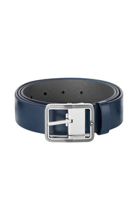 Montblanc Blue/grey 35 mm reversible leather belt