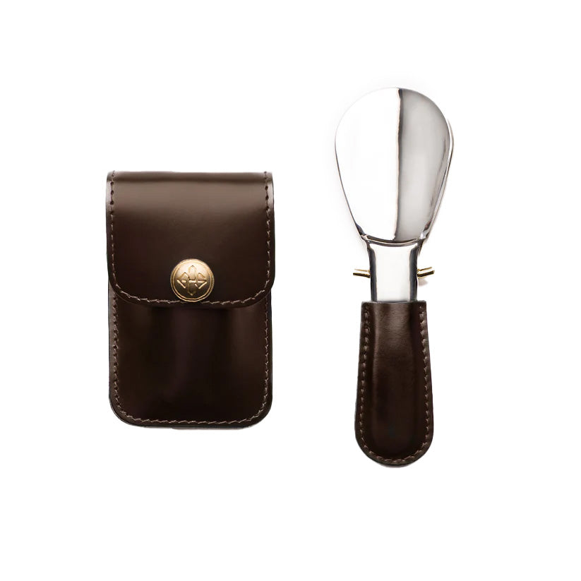 Ettinger Bridle Hide Travel Shoe Horn Nut/Silver
