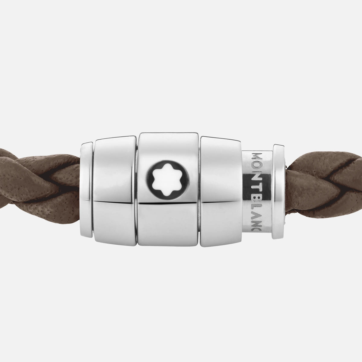 MontBlanc Bracelet Steel 3 rings Meisterstück collection in mastic leather