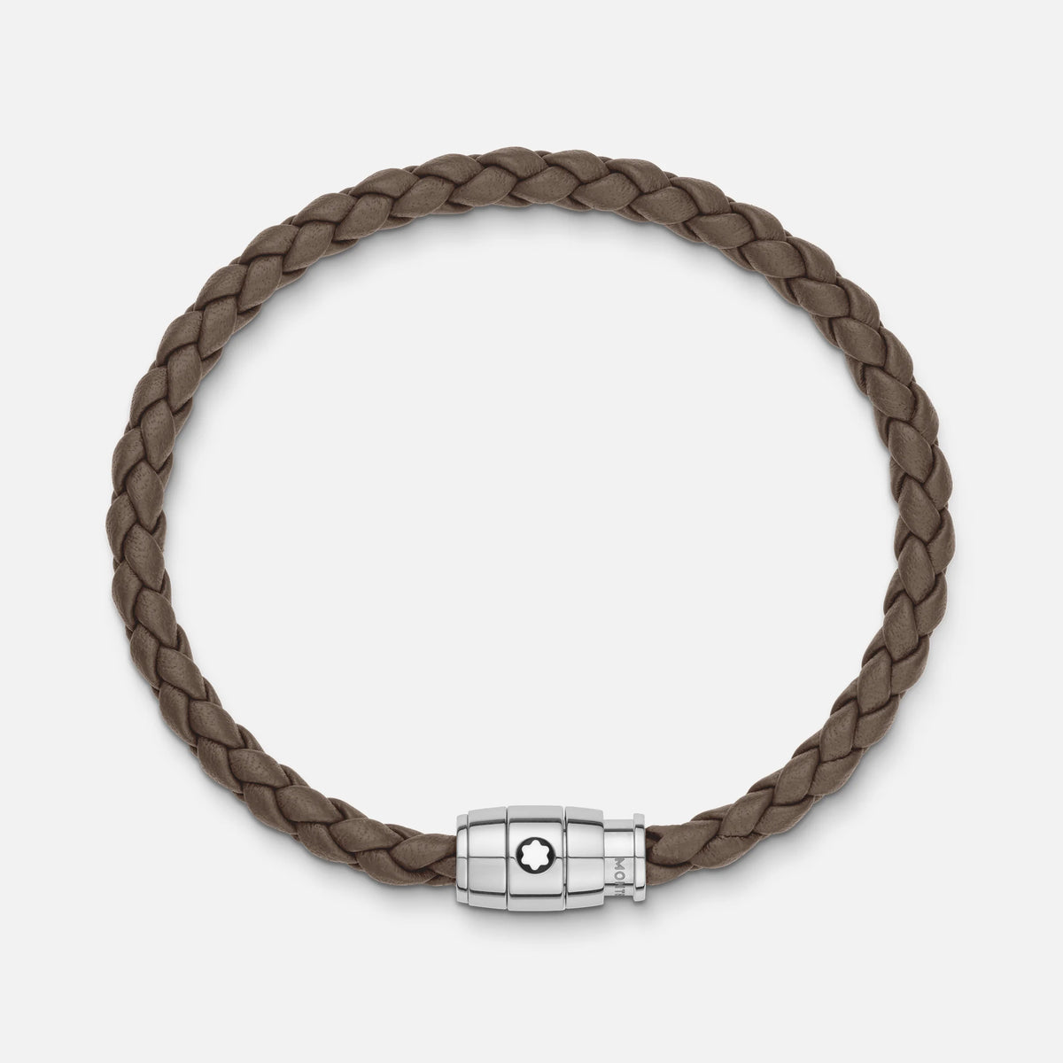 MontBlanc Bracelet Steel 3 rings Meisterstück collection in mastic leather