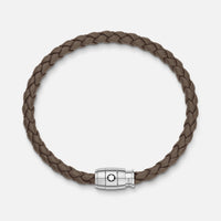 MontBlanc Bracelet Steel 3 rings Meisterstück collection in mastic leather