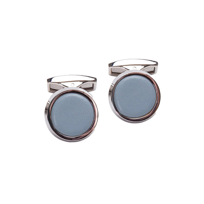 Ettinger Lifestyle Round Cufflinks Pale Blue