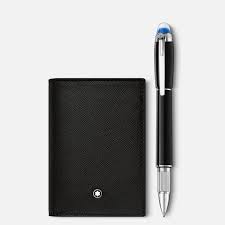 مجموعة مونت بلانك مع قلم Starwalker Fine Liner وحامل بطاقات العمل Montblanc Sartorial