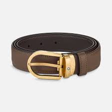 Montblanc Horseshoe buckle brown 30 mm leather belt