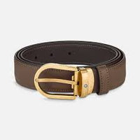 Montblanc Horseshoe buckle brown 30 mm leather belt