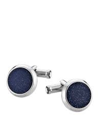 Montblanc Cufflinks stainless steel glass inlay