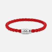 Montblanc Bracelet Red rings Leather & Steel, 60