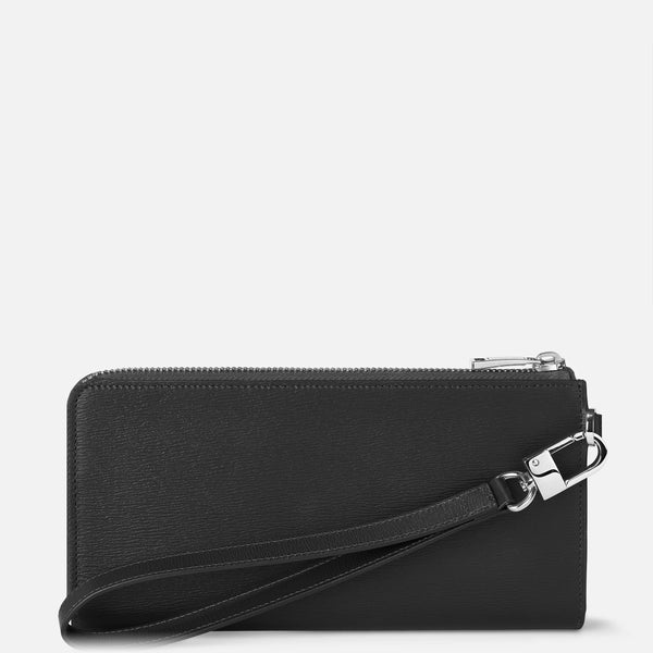 محفظة Montblanc Meisterstuck 4810 بسعة 12 سم مكعب وسحاب معصم باللون الأسود