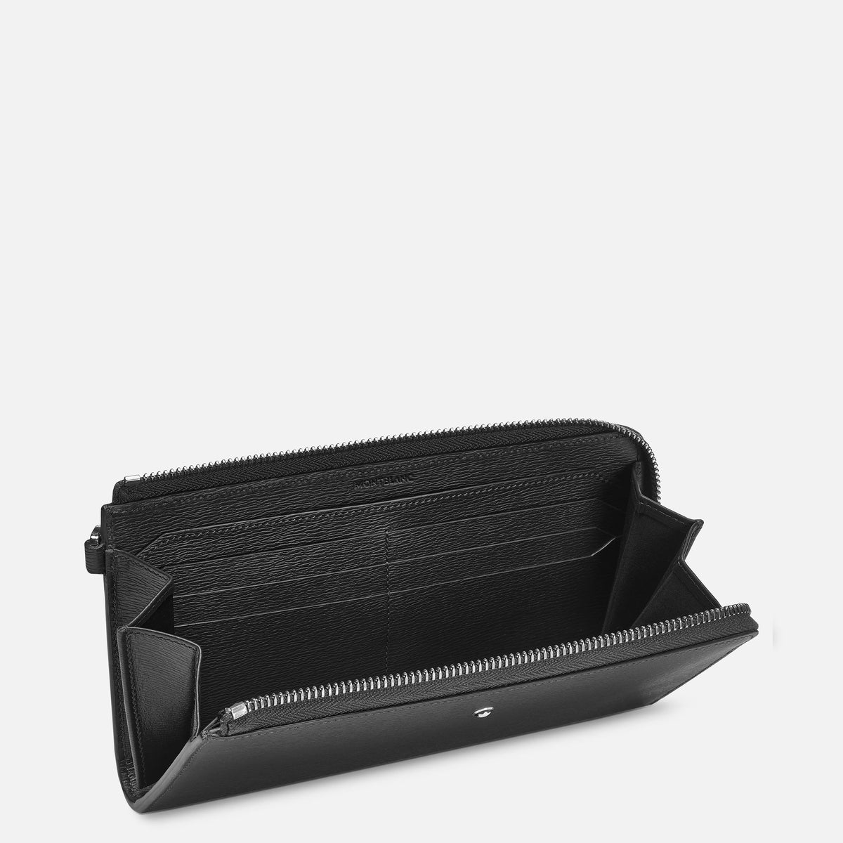 محفظة Montblanc Meisterstuck 4810 بسعة 12 سم مكعب وسحاب معصم باللون الأسود