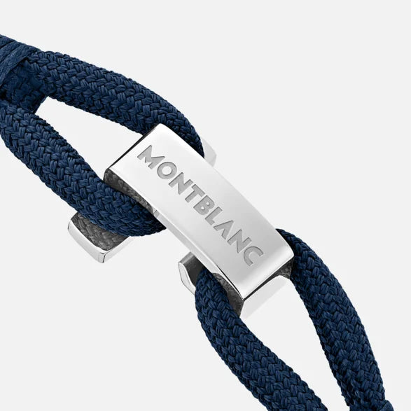 Montblanc Blue Wrap Me Bracelet in Nylon and Steel
