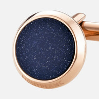 Montblanc Cufflinks steel 5N PVD glass inlay